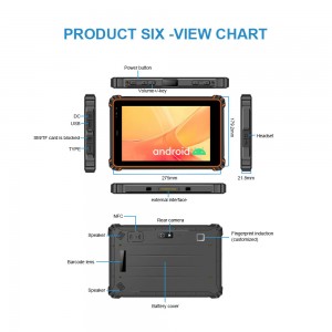 8 Inch 10″ Industrial Rugged Android 10 Tablet PC With GPS