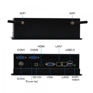 Fanless 7 Inch Industrial Touch Screen Panel PC All-in-One Windows 10